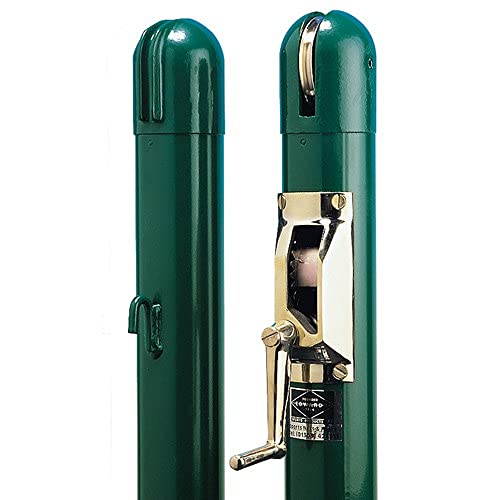 Edwards 3 Inch Classic Round Pickleball Post (Green) And Round Galvanized Sleeves Included #TOP30