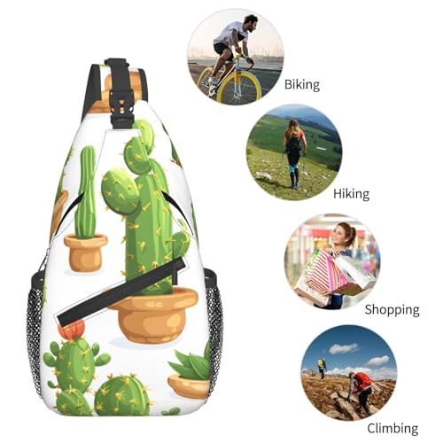 Bolso Cruzado con Estampado de Cactus para Mujeres y Hombres miniatura 6