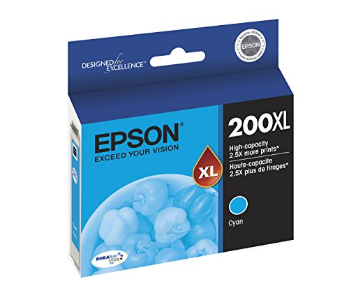 Epson T200 Durabrite Ultra -Ink High Capacity Cyan -Cartridge (T200Xl220-S) For Select Epson Expression And Workforce Printers #TOP1