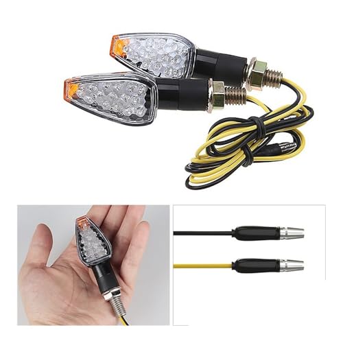 Clignotants de moto à LED pliables momt universels avec feux de jour design écailles poisson - 4