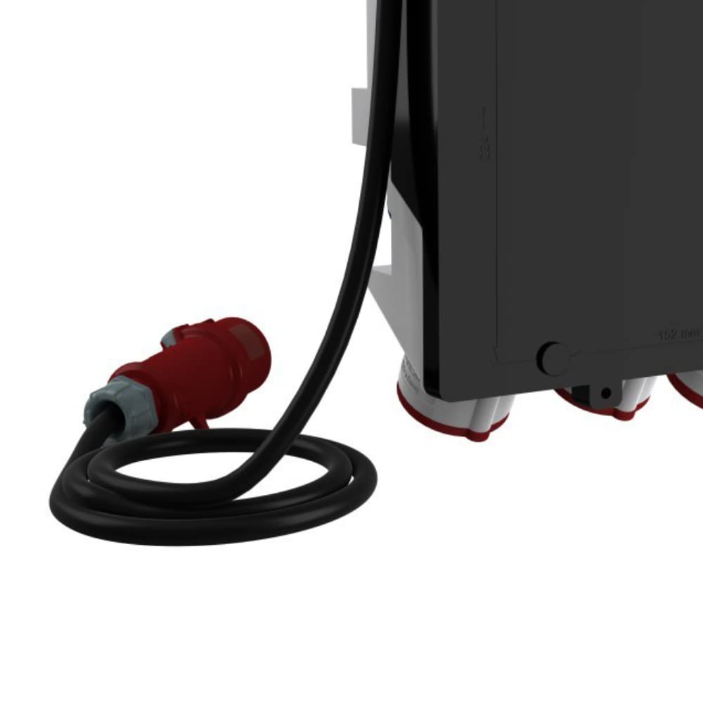 Doktorvolt Stromverteiler Mit Steckdosen 4x230V 2x16A 1x32A 400V CEE LS Schalter Kabel Mit CEE Stecker Baustromverteiler Wandverteiler Mit Leitung Sicherheitsklappdeckeln IP44