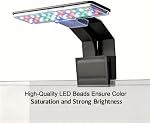 Mini Clip On Fish Tank 7W Small Aquarium Light for 1 to 5 Gallon Nano Tanks USB Moving Lamp with White Red Blue Green LED (Adapter NOT Included)