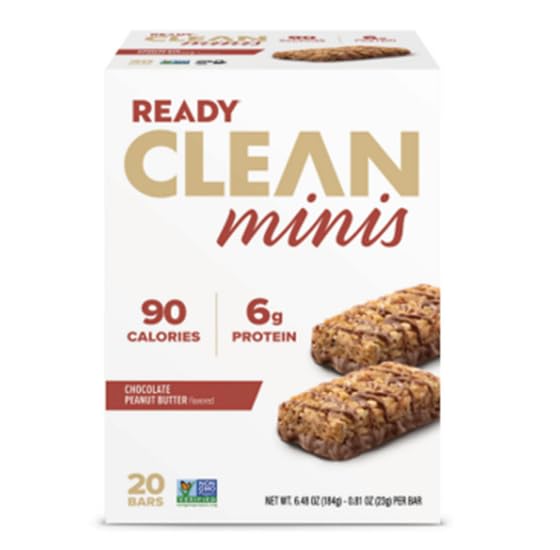Ready Clean Protein Bar, Chocolate & Peanut Butter, 20 Count Mini Bars