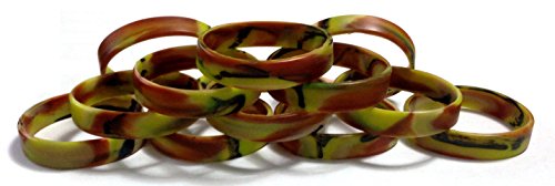 Image of TheAwristocrat 1 Dozen (12) Multi-Pack Blank Rubber Wristbands Silicone Bracelets - Select from a Variety of Colors
