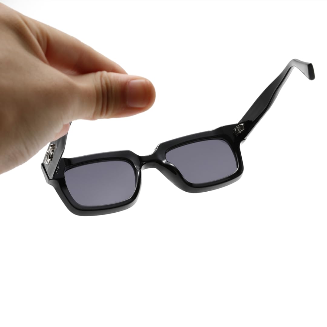 Gafas de sol UV400 para hombres y mujeres, marco cuadrado de aleación TR, lente pequeña de 50 mm para conducción al aire libre