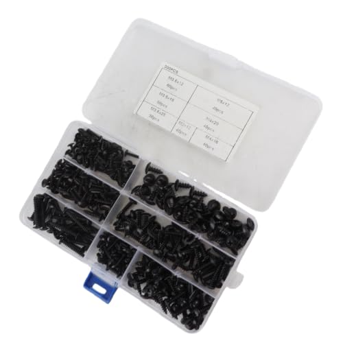 300 Piezas Tornillos Autorroscantes de Acero al Carbono M5 miniatura 1