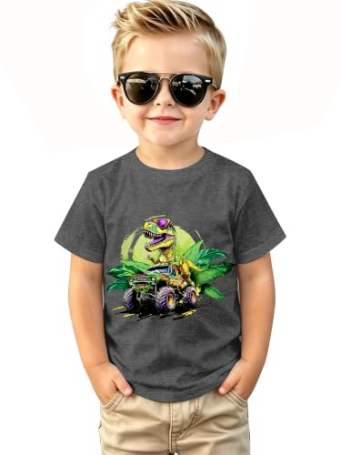Funnycokid Toddler Boys Shirts Kids Tshirt Truck Dinosaur Tees Size 6 7 - image 1
