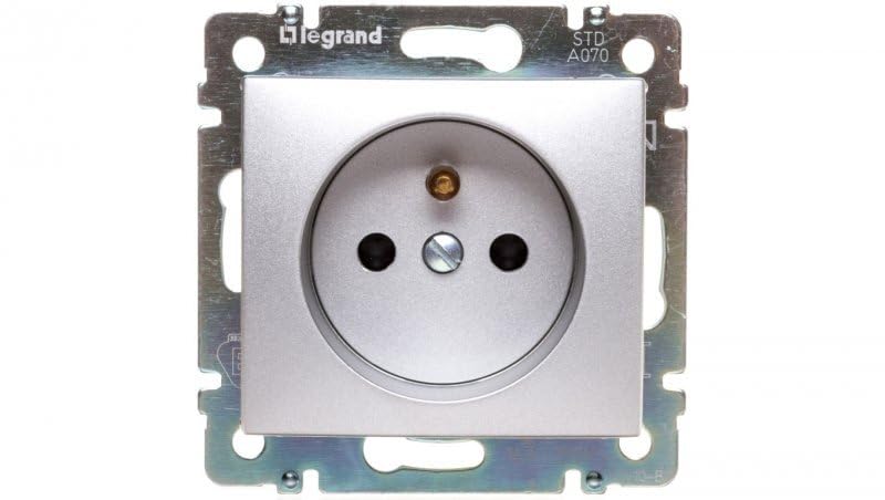 Prise de courant VL-BASE FR 2P+T 16A aluminium encastrable pour installation électrique