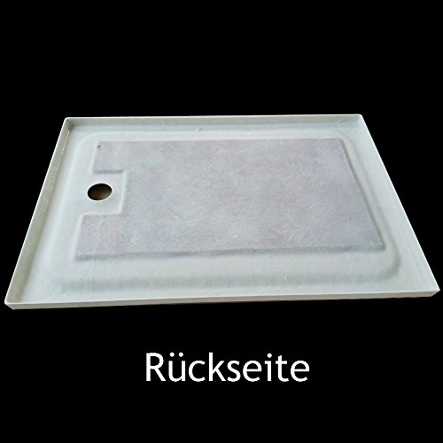MIQU Duschwanne 120x90 cm aus Acryl Weiß Rechteck Duschtasse mit Ablaufloch Ø 90mm, 4cm Höhe Flach inkl. Ablaufgarnitur für Dusche Duschwand Duschkabine im Badezimmer BF1290