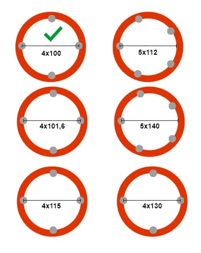 AWD Komplettrad Anhänger - 4.00-8 - Lochkreis: 4x100 - Tragfähigkeit: 265 kg -