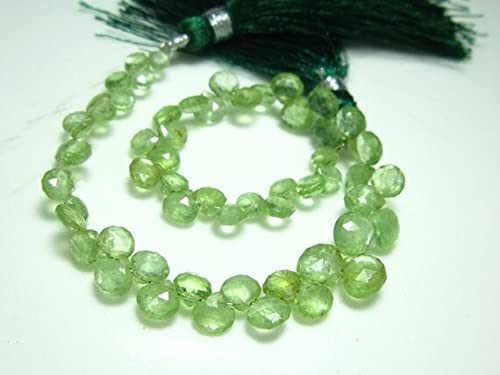 Kyanite verte AAA perles coeurs facettés de qualité gemme pour bijoux