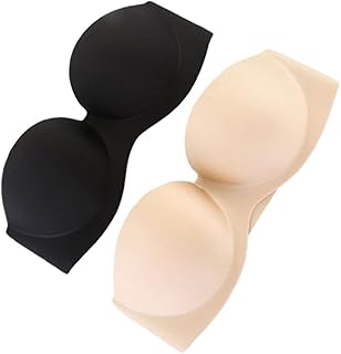 GALPADA 2 Peças De Sutiã Sem Alças Sem Alças Sem Alças Sutiã Sem Alças Lingerie Invisível Sutiã Sem Alças Sutiãs Invisíveis Para Mulheres Bandeau Sem Alças Conjunto De Sutiã Sem Alças
