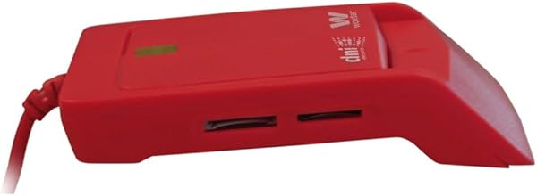 Woxter Lector Dni Combo - Lector DNI electrónico 3.0 y 4.0, Compatible con Las Tarjetas Smart Cards o Tarjetas Inteligentes, con 3 Ranuras para Tarjetas, Color Rojo - 3