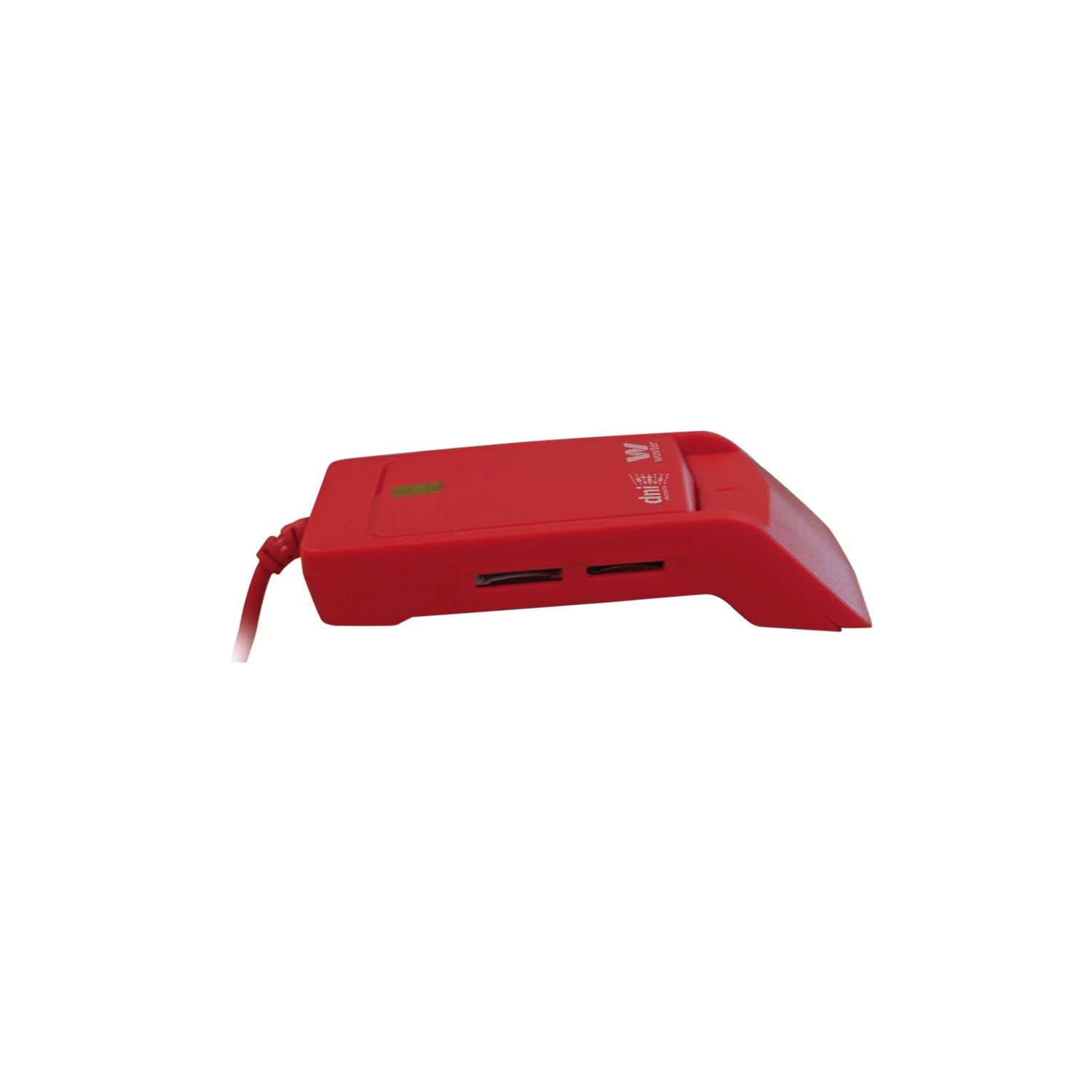 Visita la tienda de Woxter Woxter Lector Dni Combo - Lector DNI electrónico 3.0 y 4.0, Compatible con Las Tarjetas Smart Cards o Tarjetas Inteligentes, con 3 Ranuras para Tarjetas, Color Rojo in use