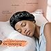 Black Satin Bonnet for Women 5 Pack – 30cm Adjustable Sleep Cap for Curly Hair, No-Slip Breathable Hair Bonnet with Elastic Band, Soft Head Wrap for Sleeping, Shower, Skincare