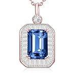 Women's Necklace, Pendant Necklace for Women - Sterling Silver Birthstone Pendant, Perfect Anniversary, Birthday, or 'I Love You' Gift for Wife or Girlfriend, Timeless Jewelry She’ll Cherish