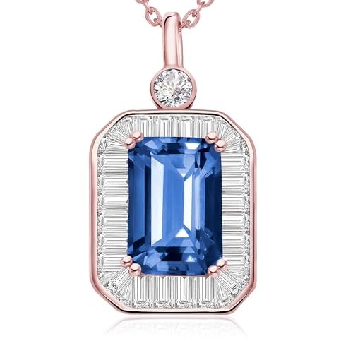 Women’s Necklace, Pendant Necklace for Women – Sterling Silver Birthstone Pendant, Perfect Anniversary, Birthday, or ‘I Love You’ Gift for Wife or Girlfriend, Timeless Jewelry She’ll Cherish