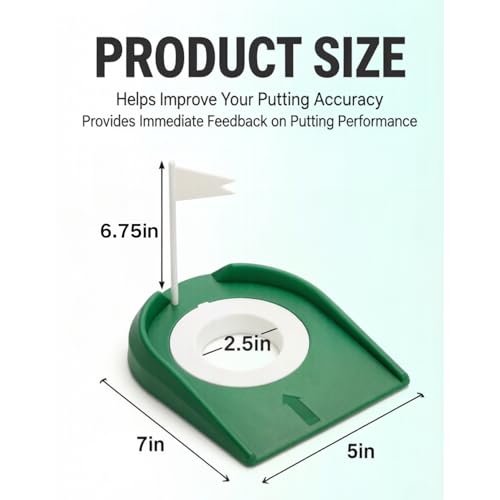 Jucoan 4 Pack Golf Putting Cup and Flag Plastic Golf Training Putters Equipment Golf Hole Training Aids Gifts for Men Woman Indoor Outdoor Backyard - Image 2