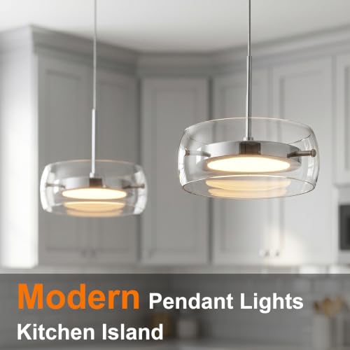 Modern Pendant Lights Kitchen Island, Dual-Sided LED Hanging Light Fixture by EANLOLY - Used condition - Image 9