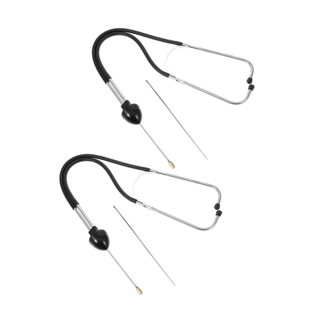 COLLBATH 2pcs Leak Detection Stick for Mechanics Underground Water Leak Detector Stainless Steel