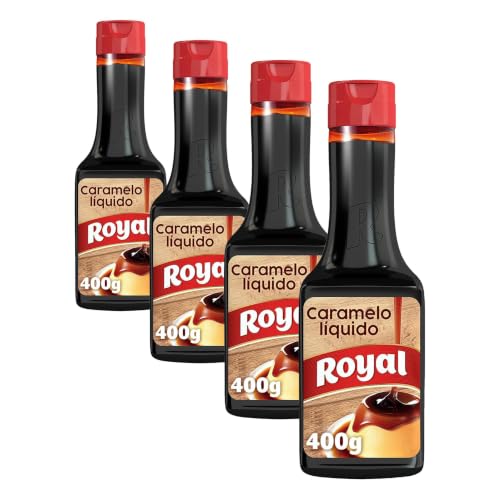 Royal Caramelo Líquido, Postres y Batidos, Bote 400 g (Paquete de 4)