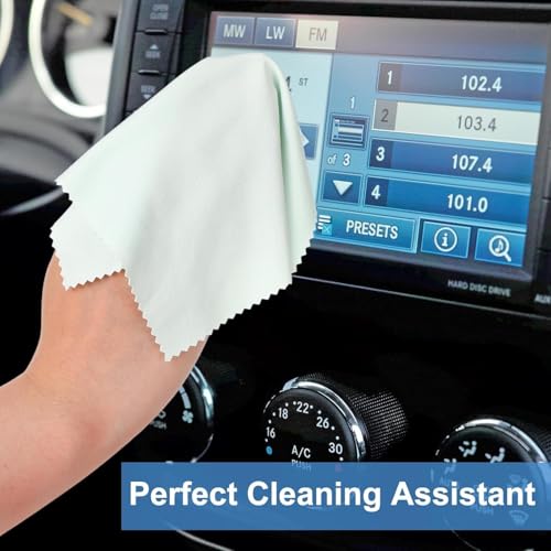 Image of CERLINK Microfiber Cleaning Cloth for Laptop Screens, Monitors, Keyboards, Phones, Cameras, Tablets, Sunglasses & More - Soft, Lint-Free, Reusable Wipes - Random Colors (Pack of-2)