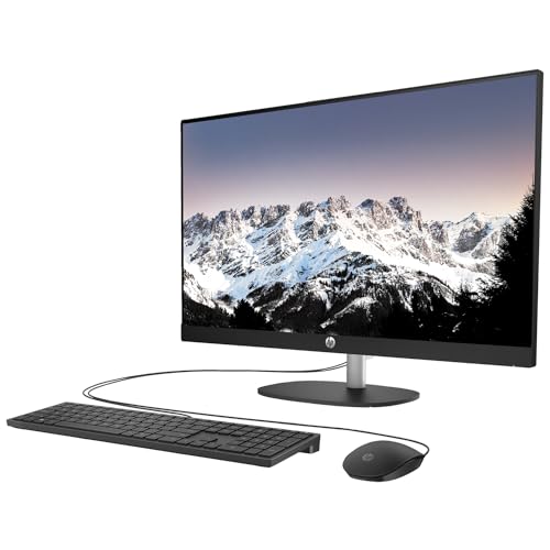Image of HP Business 27 inch 13th i7 All in One Desktop Computer, FHD Display, 64GB RAM, 2TB SSD, IR Camera, RJ-45, Wi-Fi 6, Wired KB & Mouse, Windows 11 Pro, Black, with Adata 512 External SSD Bundle