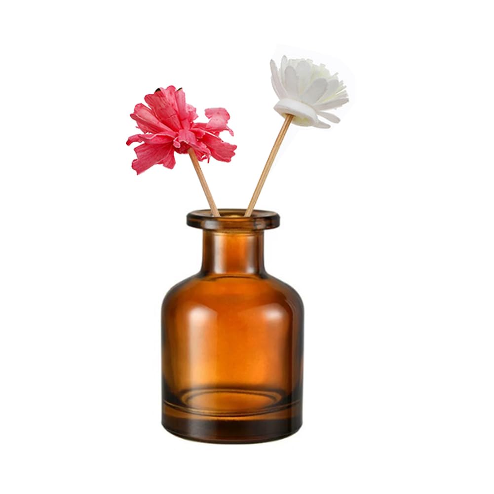 UPSTORE 150ml/5oz Empty Glass Diffuser Bottle Diffuser Jars Aromatherapy Storage Container Fragrance Accessories Use for DIY Replacement Diffuser Sticks Sets Home Bathroom Decor