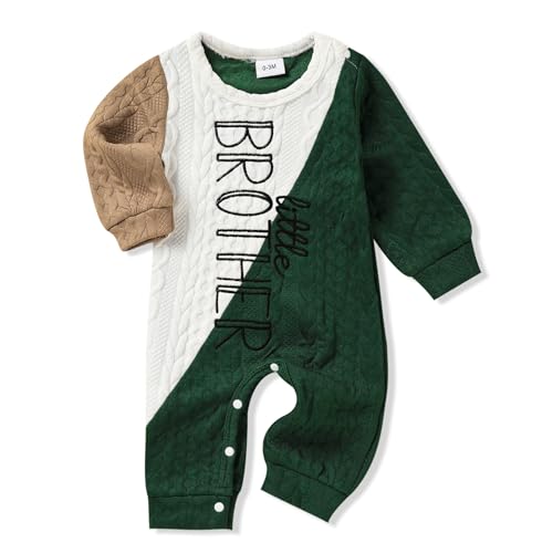 Image of TITKKOP Newborn Baby Boy Romper Long Sleeve Outfits Jumpsuit Clothes Bodysuit One-Piece Romper