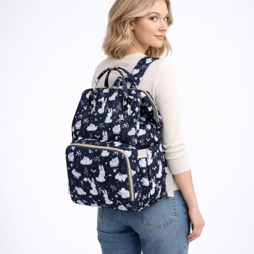 Image of ShopyVid Babies Diaper Bag for Mothers | Maternity Bag for Travel | New Born Baby Diaper Bag for Mother, Multi Compartments, Insulated Bottle Pockets (Waterproof, 17 litres)