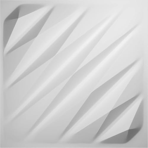 Ekena Millwork WP20X20AWWH-CASE-50 19 5/8 pulgadas de ancho x 19 5/8 pulgadas de alto Arrow EnduraWall Decorativo 3D Panel Cubre 133.73 pies