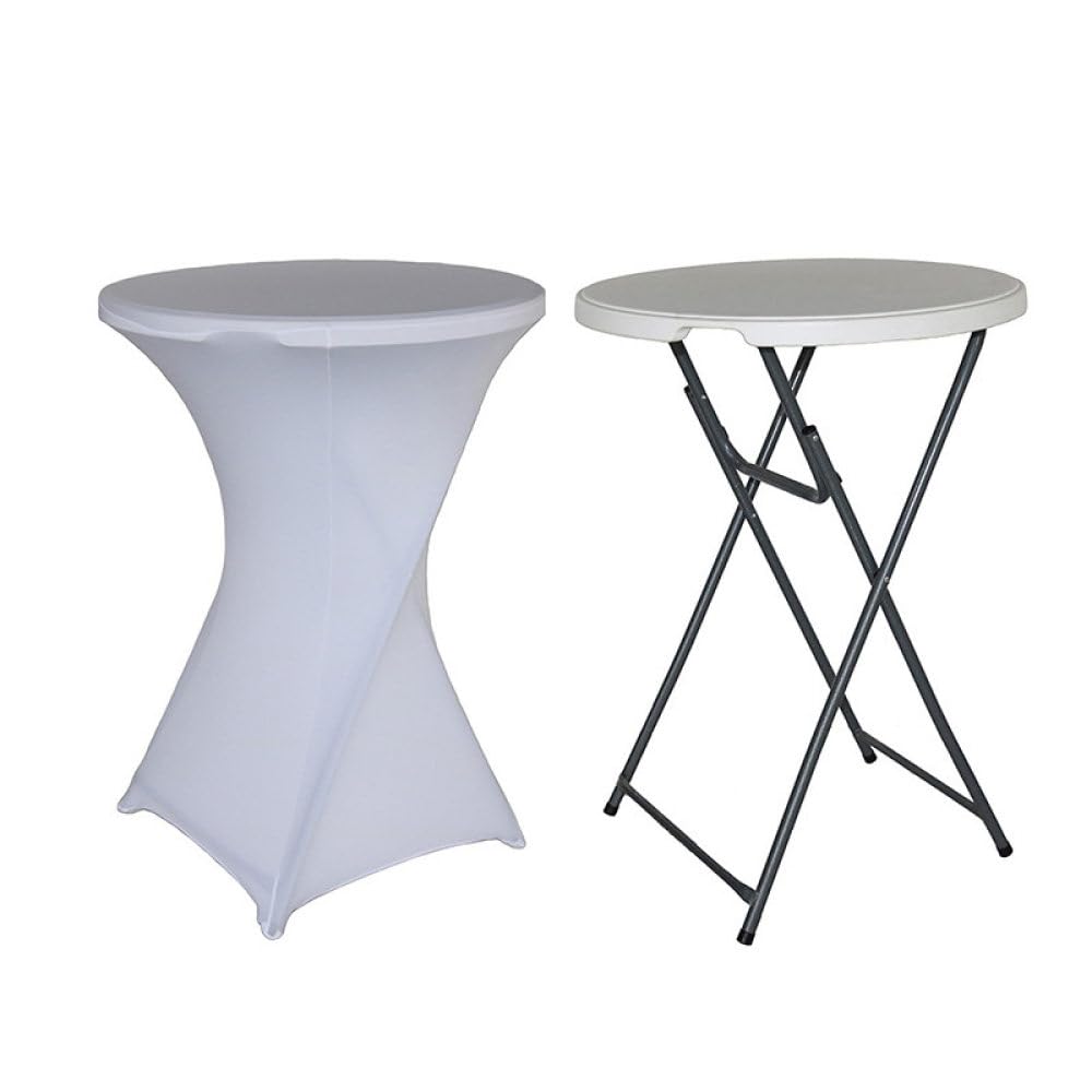 Rozciągliwy okrągły obrus stół koktajlowy elastan obrus Bar Hotel Party obrus weselny dekoracja wielokolorowy, granatowy, średnica 60x110 cm