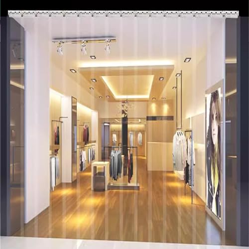 Rideau lanières PVC transparent contre le vent de garage 120x240
