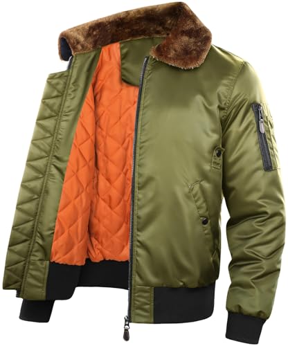 Image of PEGENO Men's Lightweight Bomber Jacket Windproof Jacket Waterproof Nylon Fabric