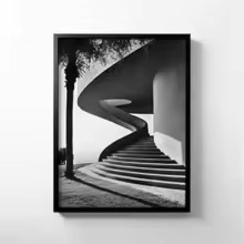 Affiche architecture brutaliste géométrique en toile sans cadre