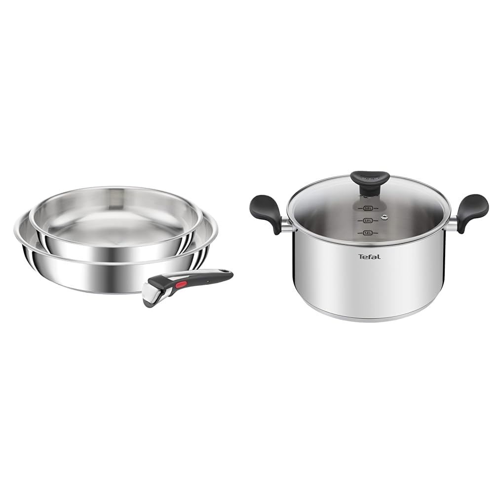Tefal Ingenio Lot de 3 casseroles 16/18/20 cm + poignée amovible