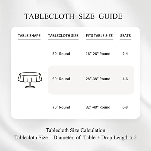 Sporgenius Round Christmas Tablecloth Featuring Santa & Reindeer, Durable And Wrinkle-Resistant Versatile Tablecover For Family (70")… #TOP7