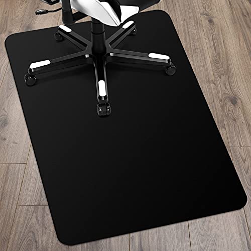 Image of Kuyal Chair mat for Hardwood Floor 36 x 48 inches Rectangle Floor Mats Wood /Tile Protection Mat for Office & Home, Black