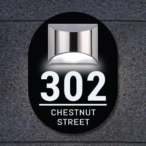 Personalised LED Solar Address Sign Plaque Cover