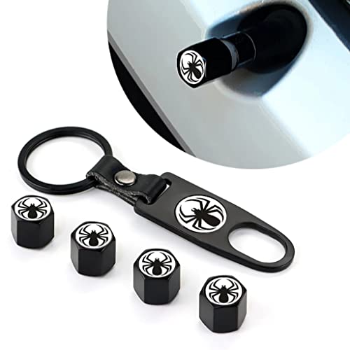 Cimown Lot de 4 Couvercles de Valve de Voiture, Couvercles de Valve de Pneu de Voiture Antivol, Couvercles de Valve de Pneu pour Voitures, SUV, Vélos, Camions, Motos Cover