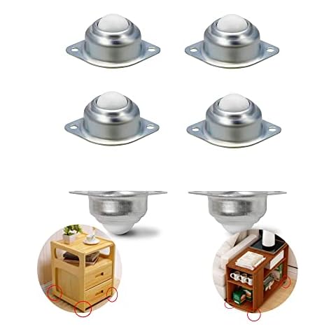 6 Pieces Transfer Ball Wheels Universal Ball Castors Easy to Install Swivel Bed Castors Wheels for Furniture Machines and Toys Cover