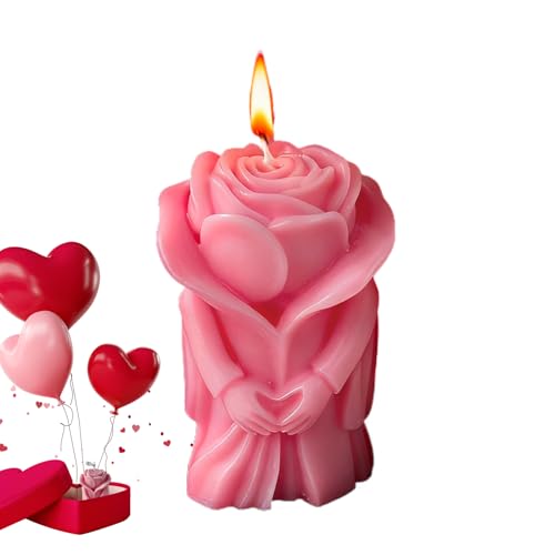 Vela para el día de San Valentín, romántica de larga duración, vela perfumada de cera de soja, decoración navideña, para ella, él, mujeres, hombres, novia, novio, esposa, marido, fiesta de cumpleaños