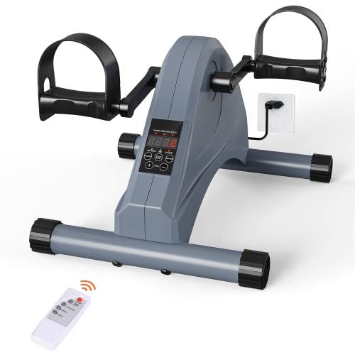 Mini Exercise Bike, iHomey Under Desk Bike Pedal for Rehabilitation of The Senior, Portable Foot Cycle Arm & Leg Peddler Machine with LCD Screen Displaysfor Home/Office Workout