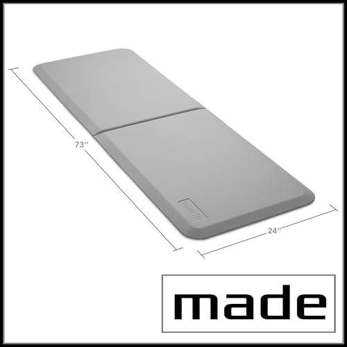 Made Medical MAT-F72-GRY 73 Inch X 24 Inch Bi-Fold Bedside Non-Slip Fall Mat For Elderly - Fall Prevention Anti-Skid Pad With Beveled Edge Anti-Fatigue Floor Mat thumb #6