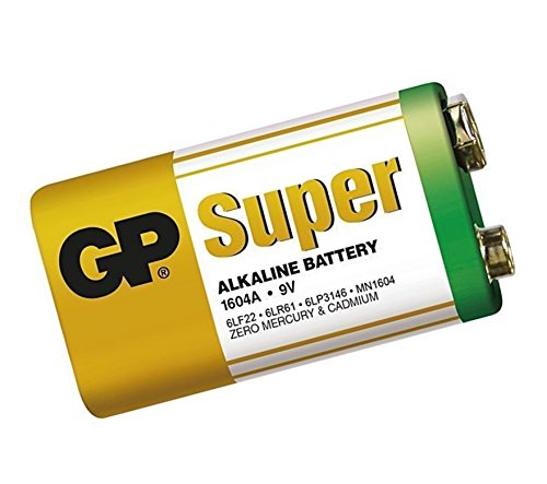 Batteria Alcalina Pila 9V 6LF22 6LR61 GP Super 1604A scadenza 01/20 ma sempre buona