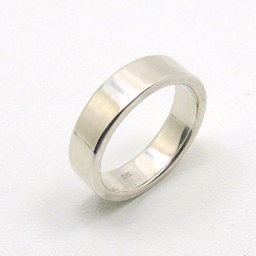 Sterling Silver Ring, 6 mm wide X 2 mm thick, personalized silver ring, name ring, wedding ring.