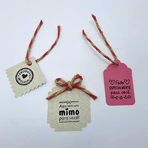 Carimbos - Trio Tags - Três carimbos 2,5x2,5cm
