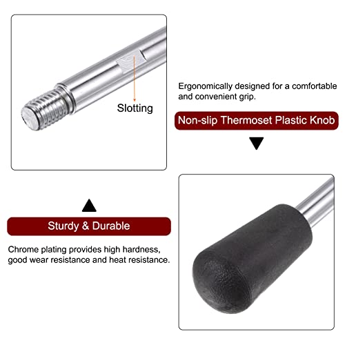 Image of HARFINGTON Clamping Handles M8 Thread 200mm (8 inch) Length Chrome Plated Revolving Crank Handle Grip Handwheel Screw Stem for Lathe Machine