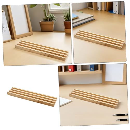 Base de madera para fichas de dominó con soporte antideslizante miniatura 3