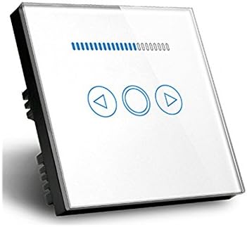 Led Touch Dimmer Switch 500W Crystal Panel Wall Controller Switch for Led Dimmer Lamp (White)